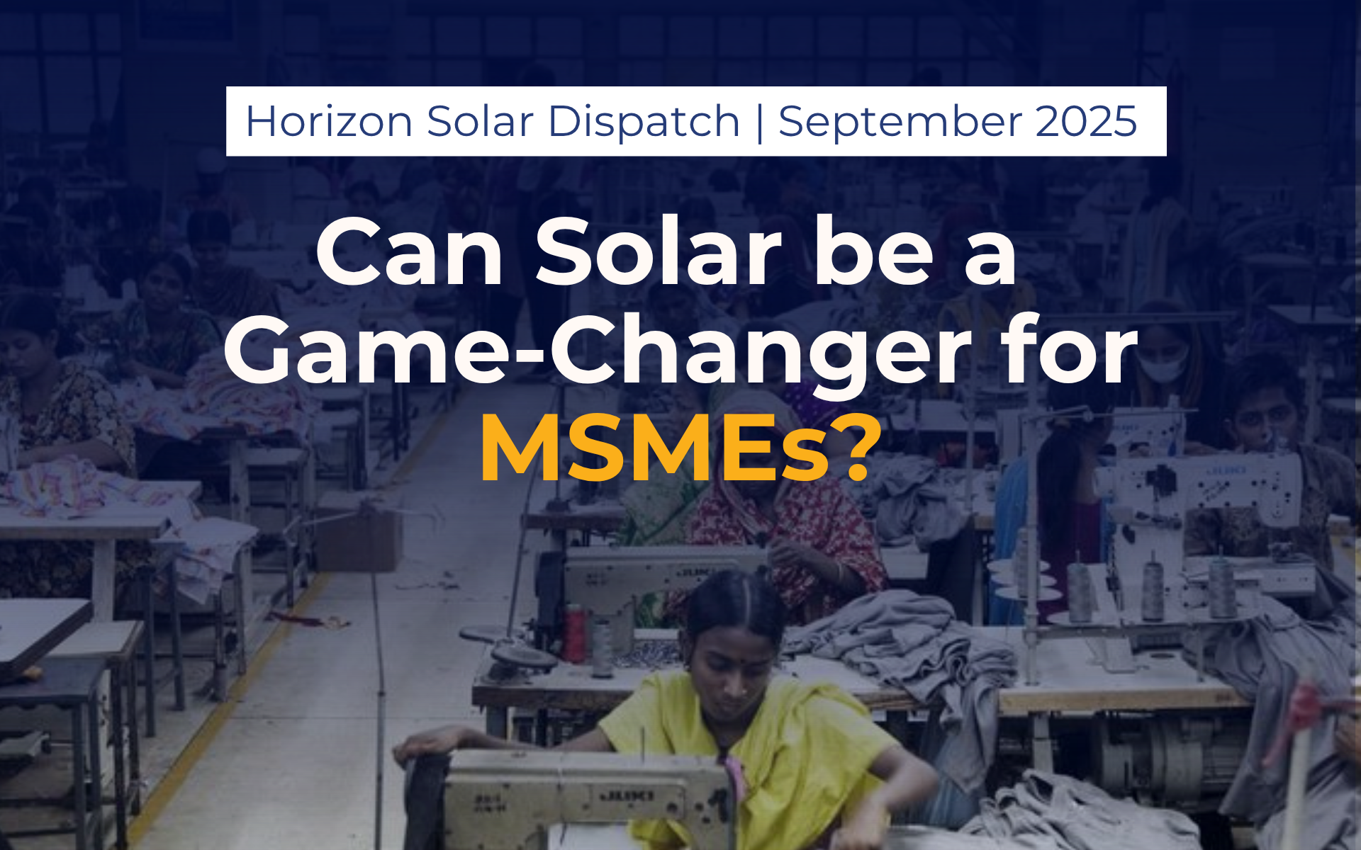 Solar power for MSMEs