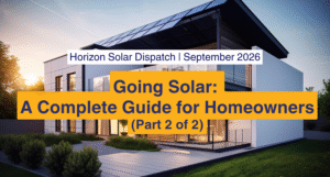 Horizon’s Solar Dispatch  –  Sept 2026